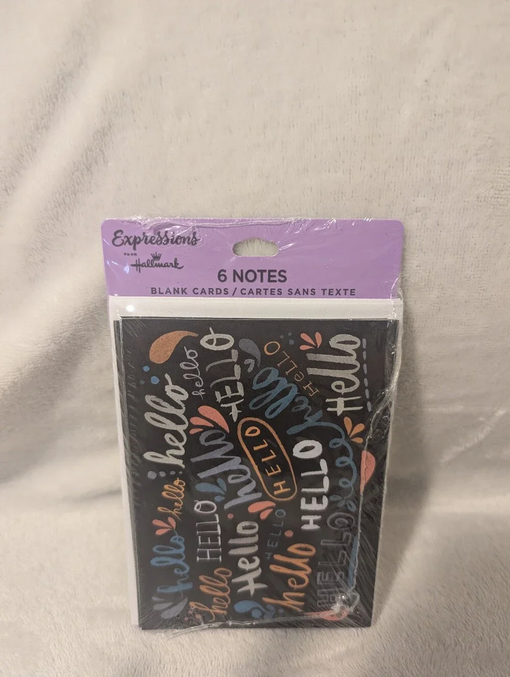 Hallmark Hello Blank Note Cards 6 Pack New Sealed